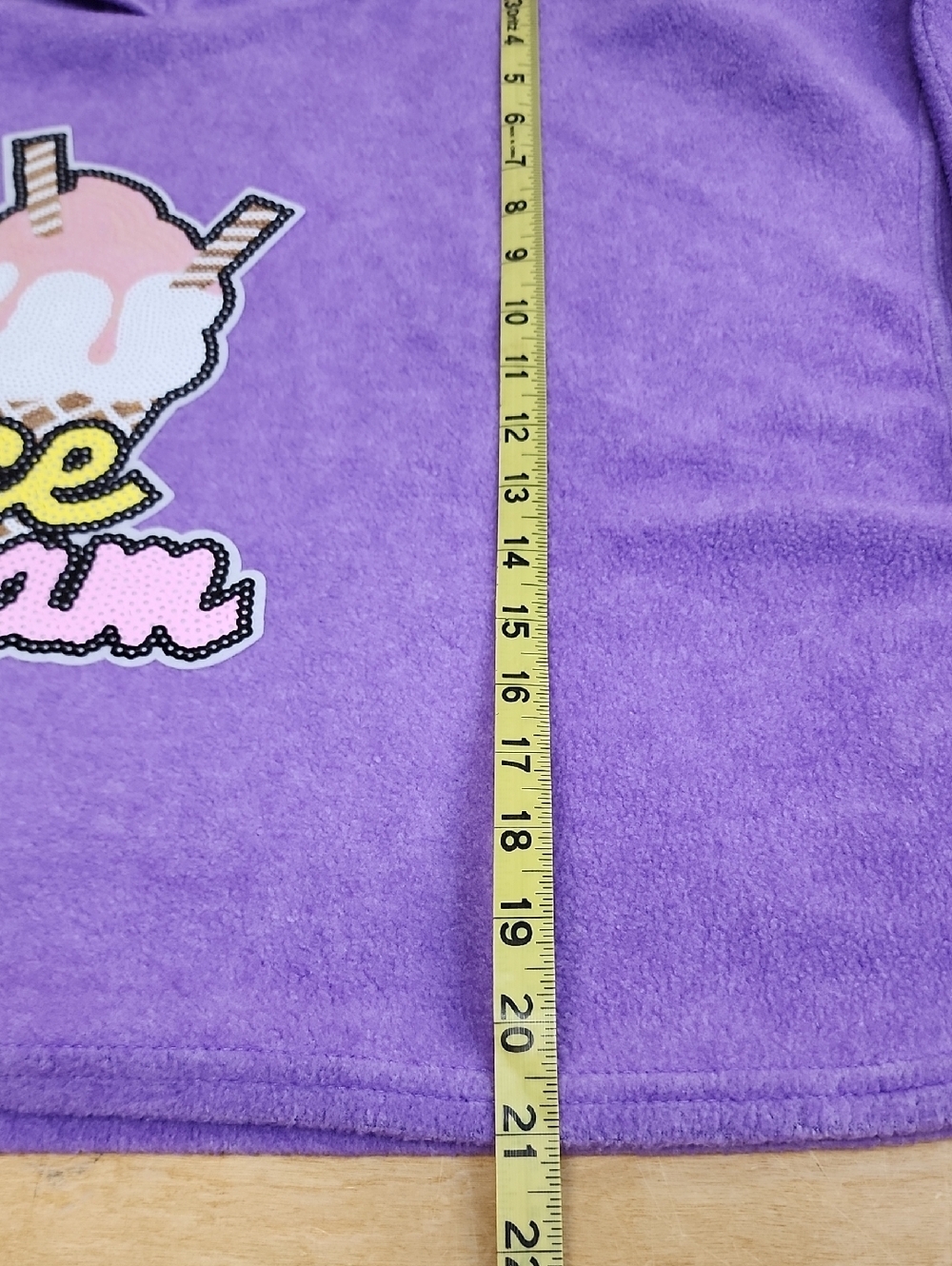 Double Zero Lavender Ice Cream Graphic Hoodie Y2K Cozy Size Small - Picture 8 of 9